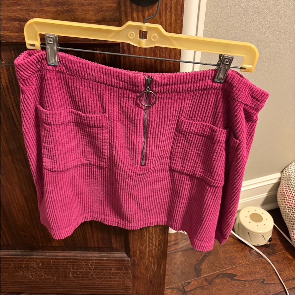 Wild Fable Magenta Corduroy Skirt